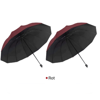 ☔12-Rib Large Foldable Windproof Umbrella