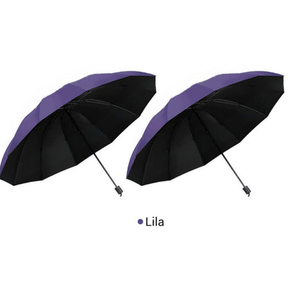 ☔12-Rib Large Foldable Windproof Umbrella
