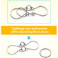 🔥🔥Metal Puzzle Ring Eight-Piece Blue Version Brain Teasers，Developing the human brain