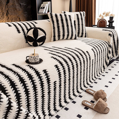 SCOMERI⚡ Plush Non-Slip Sofa Cover🛋️