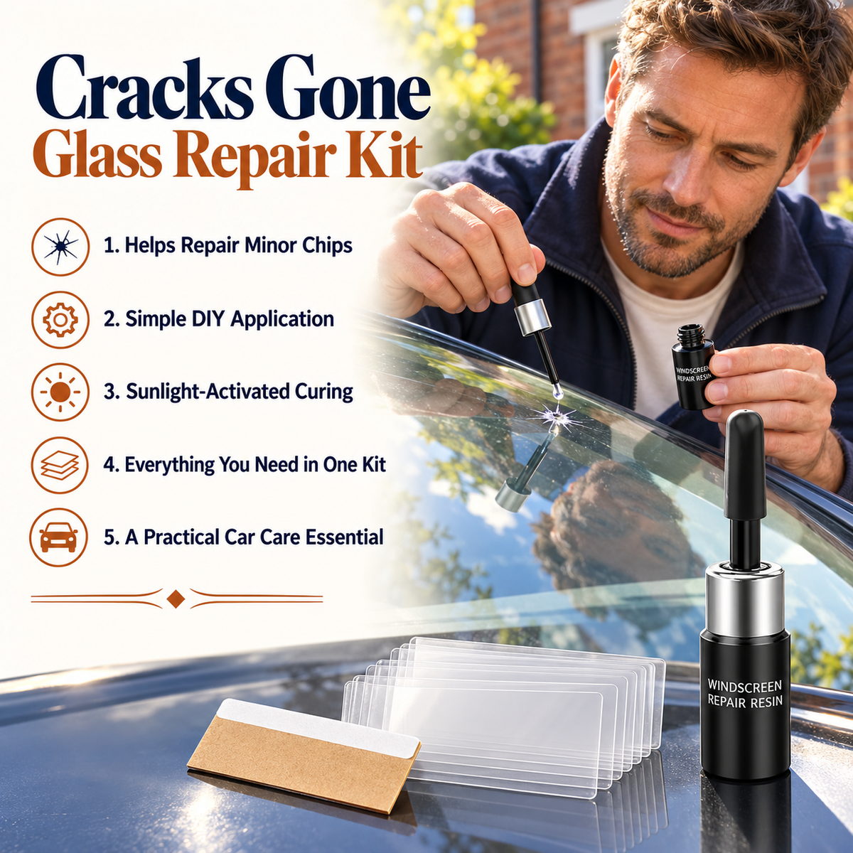 🔥 Magnetic Phone Stand with Every Order! 🧲Cracks Gone Glass Repair Kit