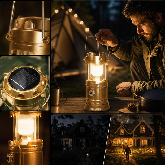 ✨Solar-powered retractable camping lantern⛺️