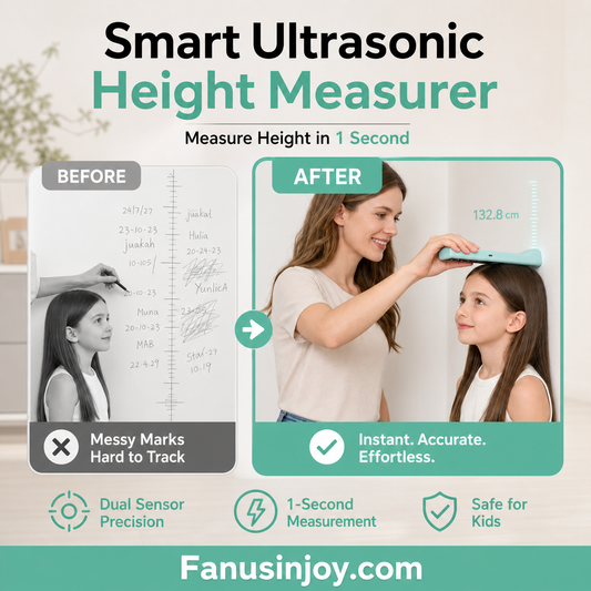 🔥50% off limited time！👧 Millimeter-level precise measurement, make measuring fun！👦Portable Ultrasonic Height Measuring Device