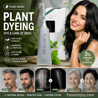 ✨ Premium Plant-Based Hair Dye for Salon-Perfect Roots – 100% Plant Power, Easy to Use & Covers Gray Hair in 5 Minutes 🌿