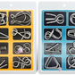 🔥🔥Metal Puzzle Ring Eight-Piece Blue Version Brain Teasers，Developing the human brain