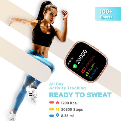 ✨ Smart Watch for Women Men, Fitness Tracker with Answer/Make Calls, Fitness Watch with Sleep Tracker/100 Sports/IP68 Waterproof Pedometer ⌚
