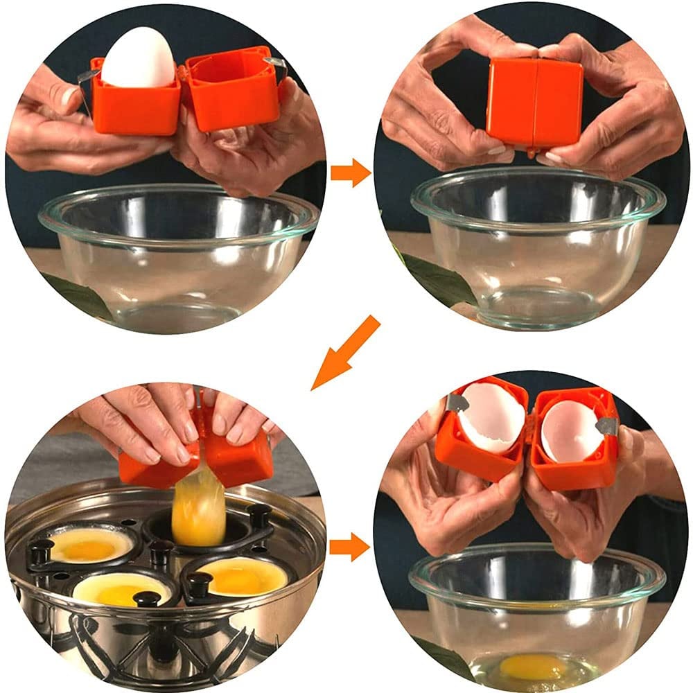 🍳50% OFF NOW ! ✨Quick Egg Cracker Tool – Fast Clean Egg Opener for Kitchen Baking