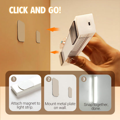 🔥 BUY 3 GET 4! 💡 SMART MOTION SENSOR LIGHT - Magnetic Base & Color Changing, Auto-On in Darkness, Perfect for Wardrobe/Stairs/Corridor 🌈🚪