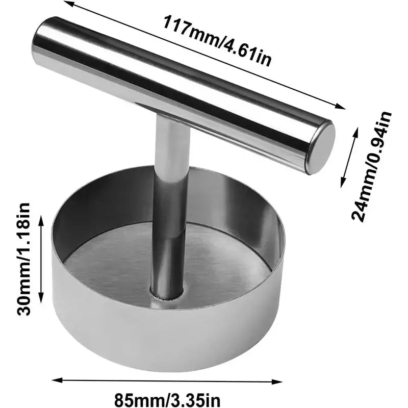 🍔 50% OFF HOT SALE! Manual Meat Press for Burger Patties – 304 Stainless Steel, Dishwasher Safe & Non-Stick ✨