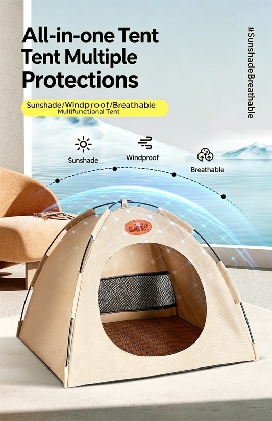 Miniature camping tent for doll photography