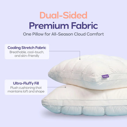 🔥50K+ Sold ☁️Ultra-Soft High Elastic Bed Pillow 🛌Ergonomic Neck Support Sleeping Pillow