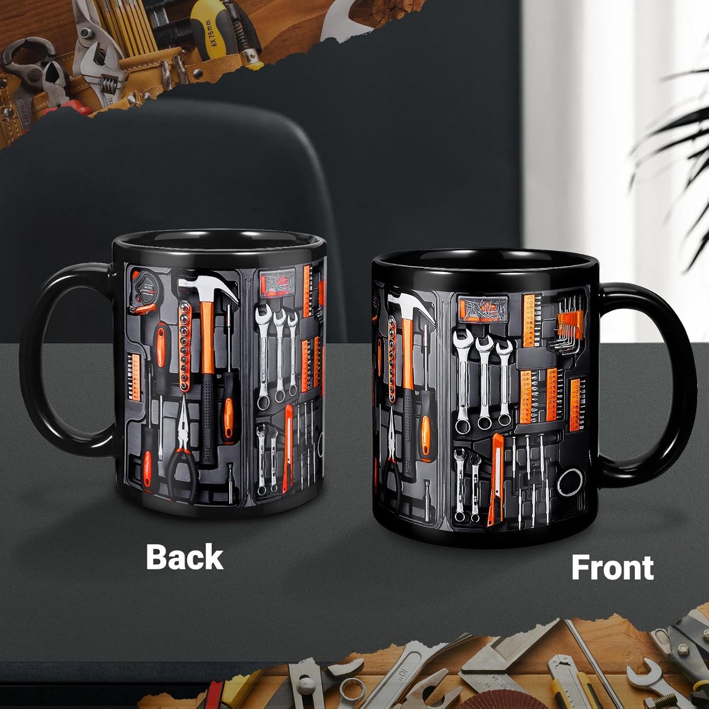 🏆Last day of sale: 62% discount ✨🔨Funny coffee mug – toolbox set for mechanics🍵