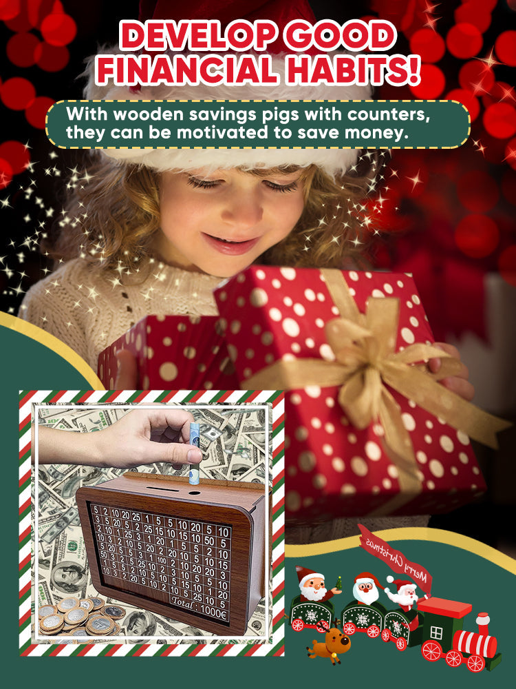 🎁 Hot Sale 54% OFF 🔥Wallet Fattening Program——Cash Vault Wooden Savings Box