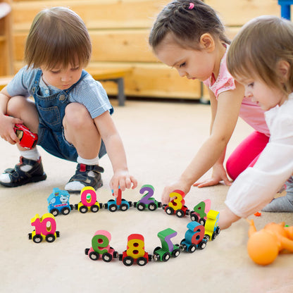 🚗Letters Magnetic Train Puzzle Wooden Toy Car