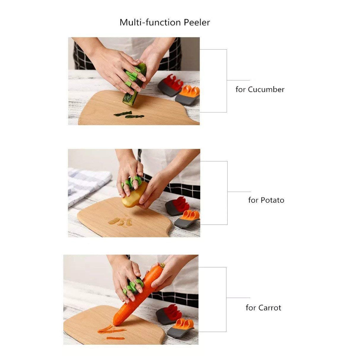 Peel with Precision Instantly! Sharp Blade Finger Peeler