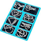 🔥🔥Metal Puzzle Ring Eight-Piece Blue Version Brain Teasers，Developing the human brain