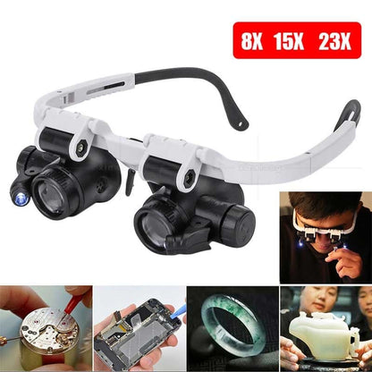 🌟 2026 Clarity Revolution | Adjustable Head Magnifier with Light | 3 Zoom Levels for Details 🔍【BUY2 GET1】