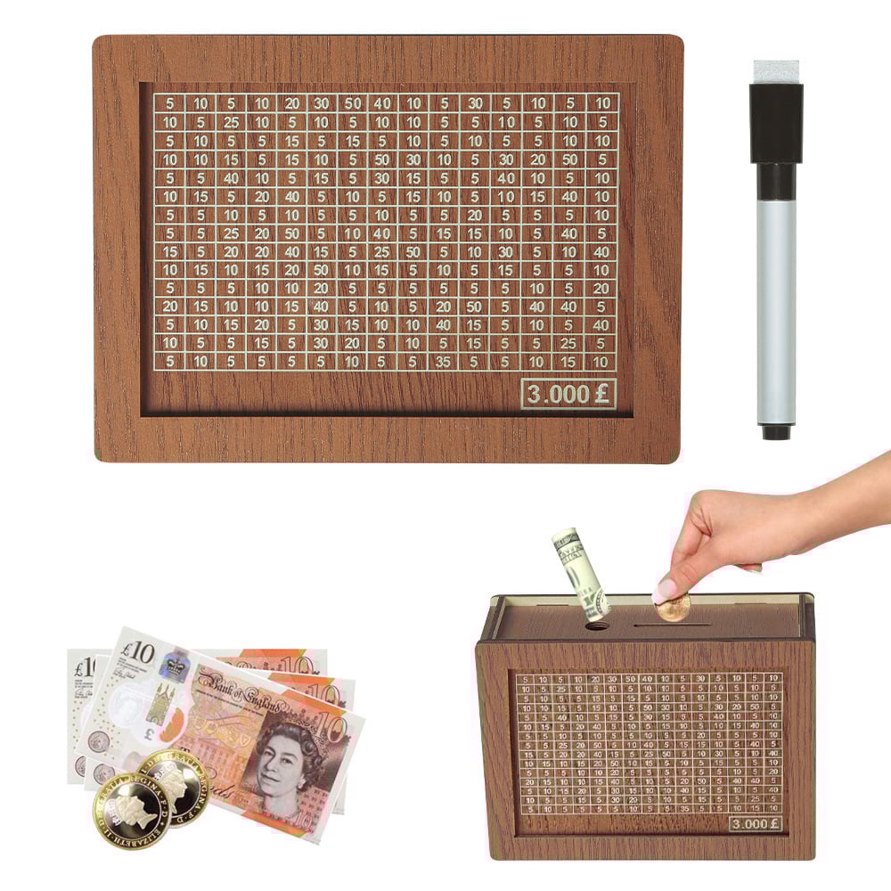 🎁 Hot Sale 54% OFF 🔥Wallet Fattening Program——Cash Vault Wooden Savings Box