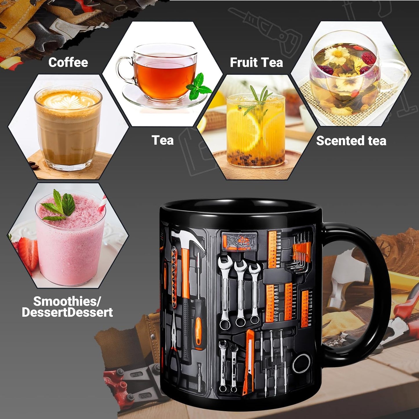 🏆Last day of sale: 62% discount ✨🔨Funny coffee mug – toolbox set for mechanics🍵