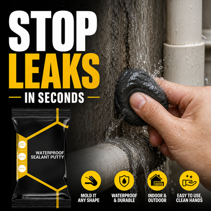 🏠 LIMITED-TIME 50% OFF! Waterproof Sealant Putty, Mouldable Hole Sealing Filler for Pipe Wall Gap Blocking