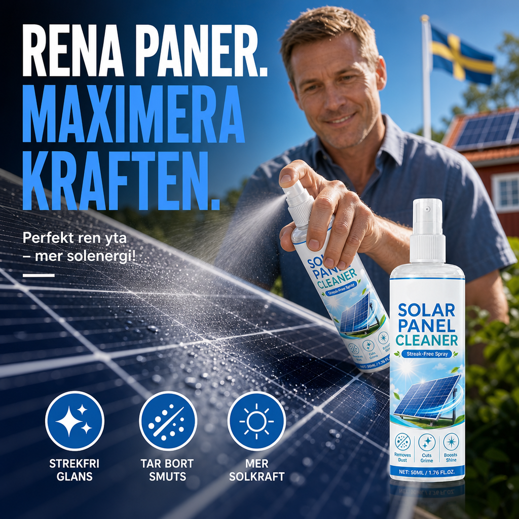 ☀️ LIMITED-TIME 50% OFF! Solar Panel Cleaner Spray, Streak-Free Cleaning Solution Removes Dust & Bird Droppings to Boost Power Efficiency