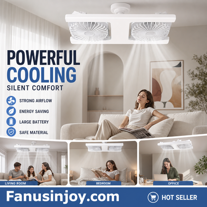 ❄️This fan delivers air conditioner cooling effect! 💥Limited time 50% off! Modern 2-in-1 LED Ceiling Fan Light