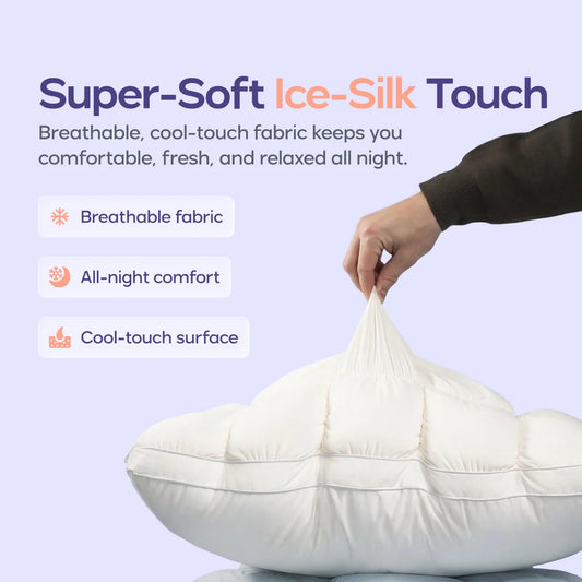 🔥50K+ Sold ☁️Ultra-Soft High Elastic Bed Pillow 🛌Ergonomic Neck Support Sleeping Pillow