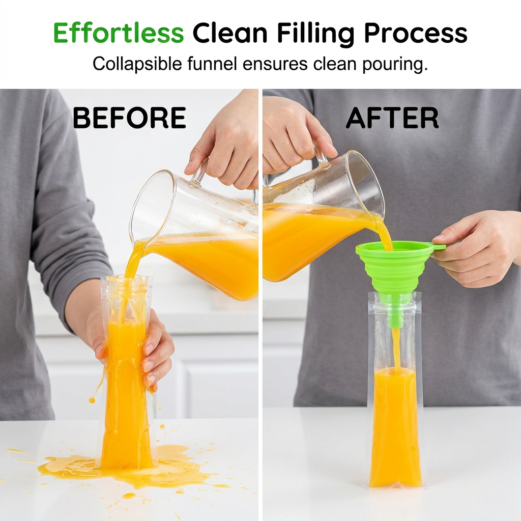 🧊✨ Self-Sealing Disposable Ice Cube Bags – 24-Cube Large Size, Food-Grade PE, Leak-Proof & Easy Tear Design – Fresh, Clean Ice Anytime! ❄️🍹