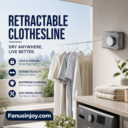 🔥Amazing 50% OFF! 🏡️Expand your home space anywhere. Place it wherever you want! Indoors Wall Mounted Retractable Clothesline