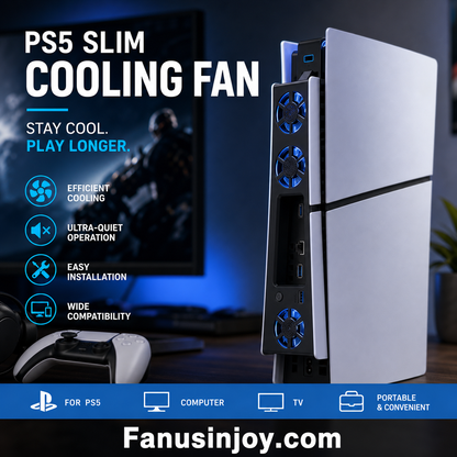 🔥Limited time 50% off！🌬️Must-have for summer gamers！❄️External Cooling Fan for PS5 Slim