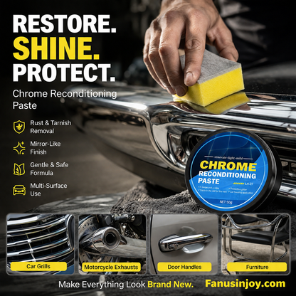 🔥Hot-selling product-🚗The rust stains really do affect the appearance！Car Chrome Restoration Paste