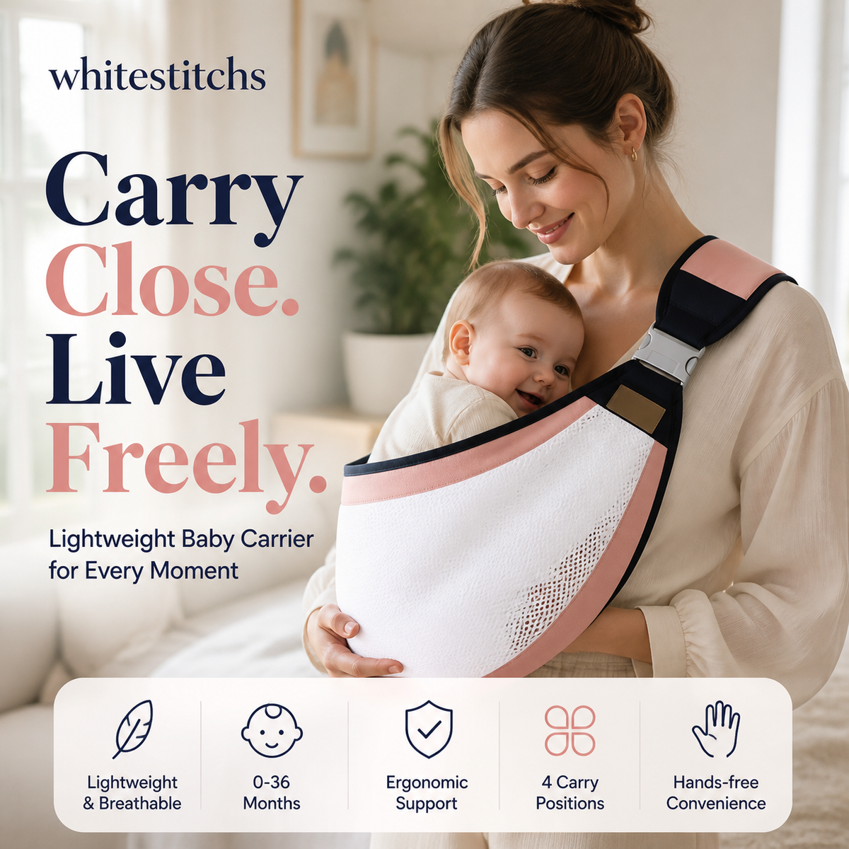 👶 Baby Carrier Wrap – Hands-Free Comfort for Baby & Parent
