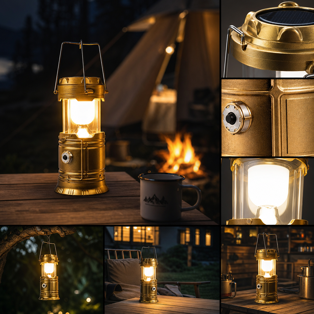 ✨Solar-powered retractable camping lantern⛺️