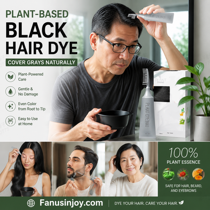 ✨ Premium Plant-Based Hair Dye for Salon-Perfect Roots – 100% Plant Power, Easy to Use & Covers Gray Hair in 5 Minutes 🌿
