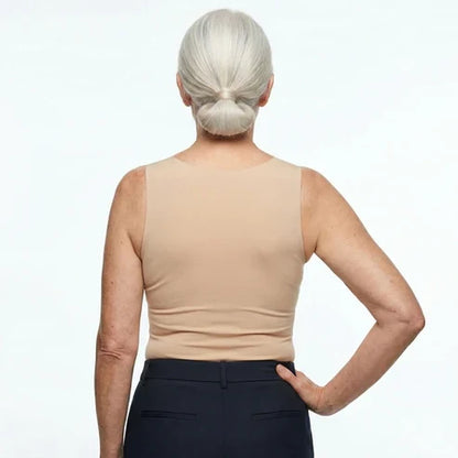 💕2-Piece Set ✨Women’s U Neck Thermal Tank Tops with Built-In Bra 🧥Warm Base Layer Sleeveless Top