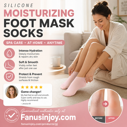 🔥🔥Get 3 items when you buy 1！✨️Enjoy a foot spa anytime anywhere！👣Moisturizing Foot Mask Exfoliating Silicone Socks Beach Protective Socks(3pcs)