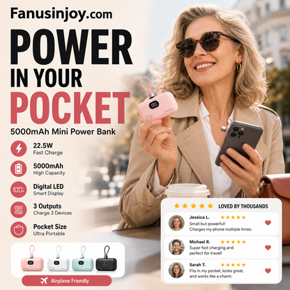 📱50% OFF! 5000mAh Mini Power Bank – Portable, Universal Compatibility 🔋🔌【Limited Offer】
