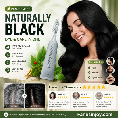✨ Premium Plant-Based Hair Dye for Salon-Perfect Roots – 100% Plant Power, Easy to Use & Covers Gray Hair in 5 Minutes 🌿