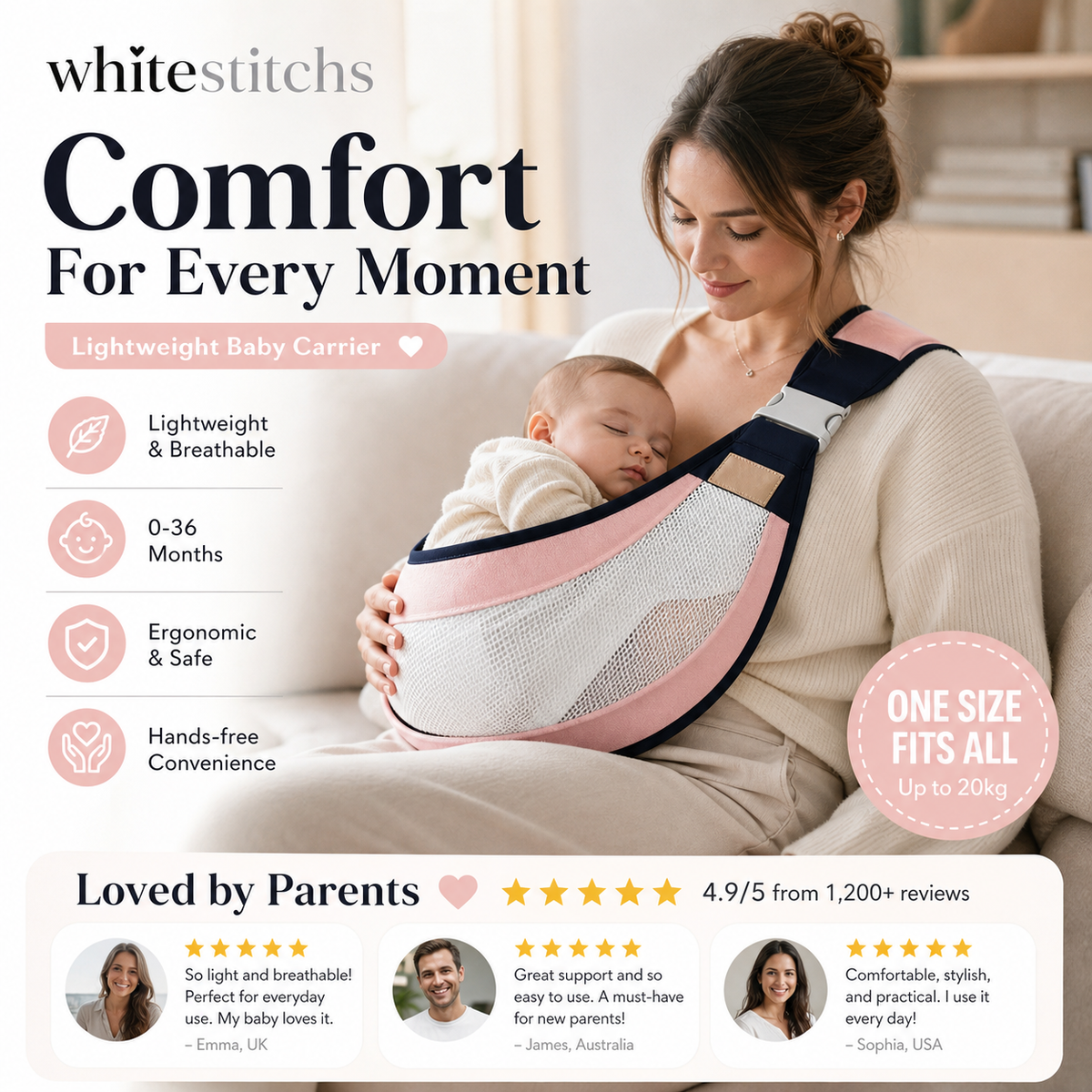 👶 Baby Carrier Wrap – Hands-Free Comfort for Baby & Parent