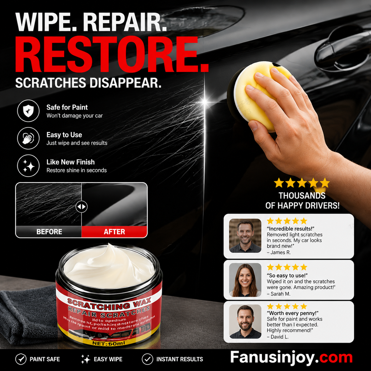 💥Shocking!🚗 Inside secrets of auto repair shops exposed-Ultimate Car Scratch Remover Wax