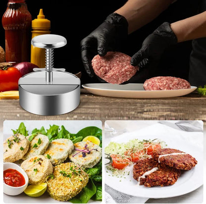🍔 50% OFF HOT SALE! Manual Meat Press for Burger Patties – 304 Stainless Steel, Dishwasher Safe & Non-Stick ✨