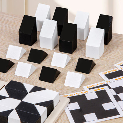 🔥Half-price flash sale! Kids' Creative Black-and-White Building Block Puzzles｜Hands-on and brain-teasing—the more you build, the smarter you get～