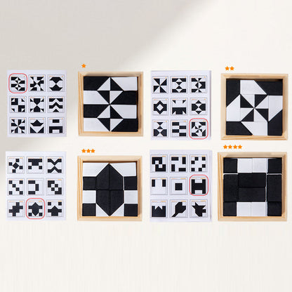 🔥Half-price flash sale! Kids' Creative Black-and-White Building Block Puzzles｜Hands-on and brain-teasing—the more you build, the smarter you get～