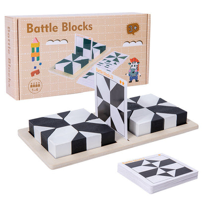 🔥Half-price flash sale! Kids' Creative Black-and-White Building Block Puzzles｜Hands-on and brain-teasing—the more you build, the smarter you get～
