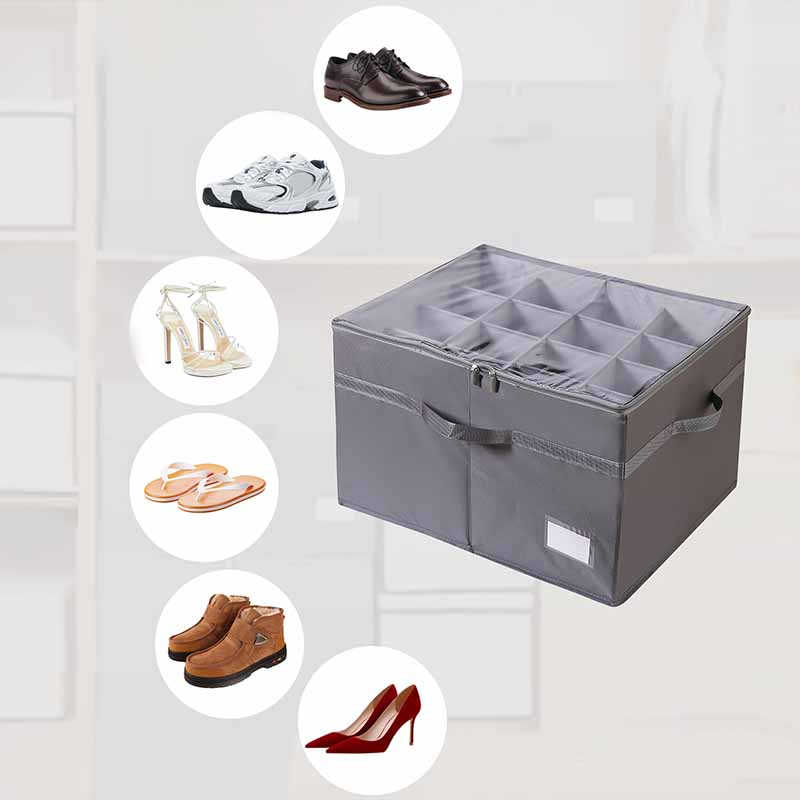 🎁2026 New Arrivals 50% OFF💥Shoe Organizer with Adjustable Dividers & Clear Cover – Extra-Large Capacity, Durable Fabric & Easy Installation 🔍✨