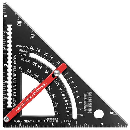 7inch Aluminum Alloy Rafter Square for Carpenter