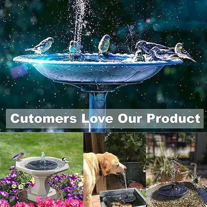 🎁☀️Solar Fountain, Solar Powered Bird Bath Fountain Pump with 4 Nozzles 1.4W Solar Panel Kit Water Pump, Outdoor Watering Submersible Pump for Pond, Pool, Garden, Fish Tank🌊✨