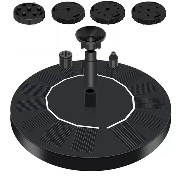 🎁☀️Solar Fountain, Solar Powered Bird Bath Fountain Pump with 4 Nozzles 1.4W Solar Panel Kit Water Pump, Outdoor Watering Submersible Pump for Pond, Pool, Garden, Fish Tank🌊✨