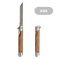 Folding Knife with Wooden Handle for Work, Hiking & Camping