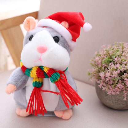 🎄LIMITED-TIME 50% OFF! ⏰Talking Hamster Plush – repeats whatever you say, auto head-shaking, hilarious fun for kids & adults